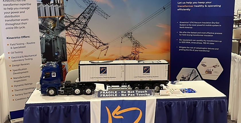 Photograph of Kinectrics booth at International Conference of Doble Clients Industry Expo
